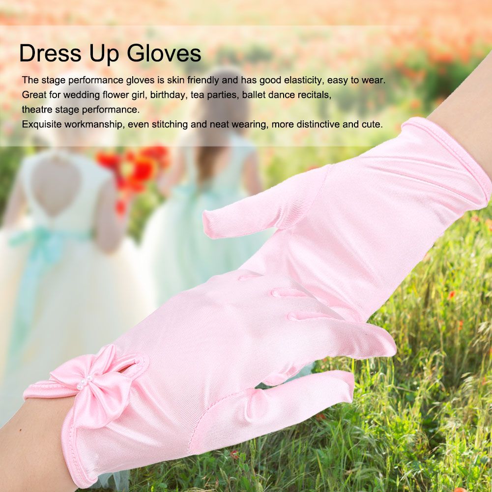Cute Girls Princess Dress Up Gloves Mittens Cosplay Party Costumes Accessories view 11