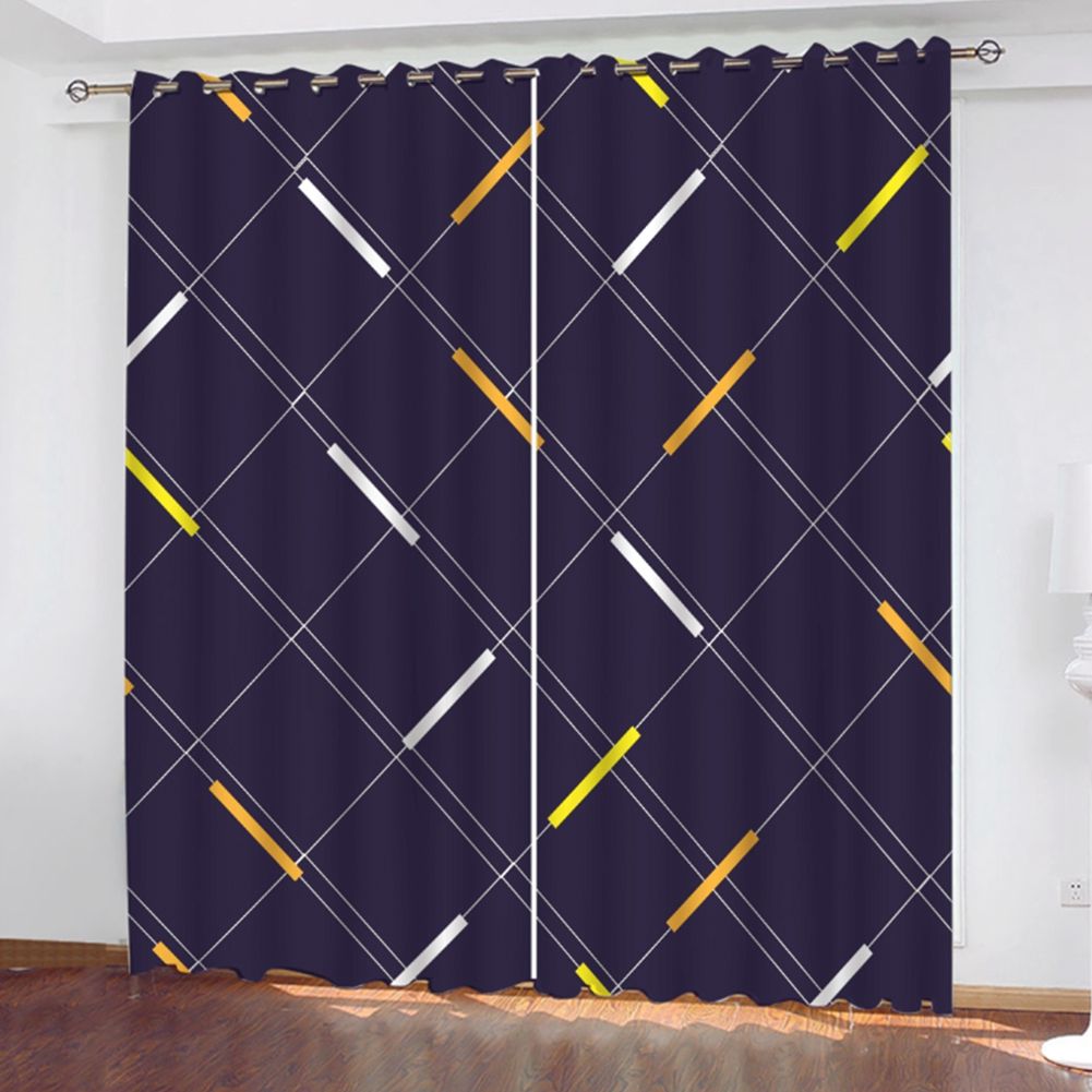Modern Digital Printing Blackout Curtains Shade Window Drapes for Bedroom