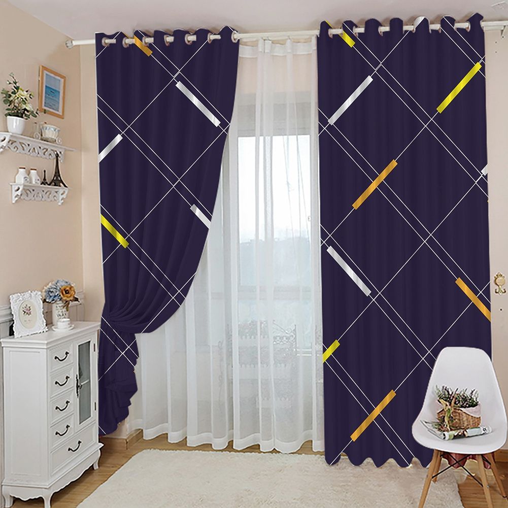 Modern Digital Printing Blackout Curtains Shade Window Drapes for Bedroom view 3