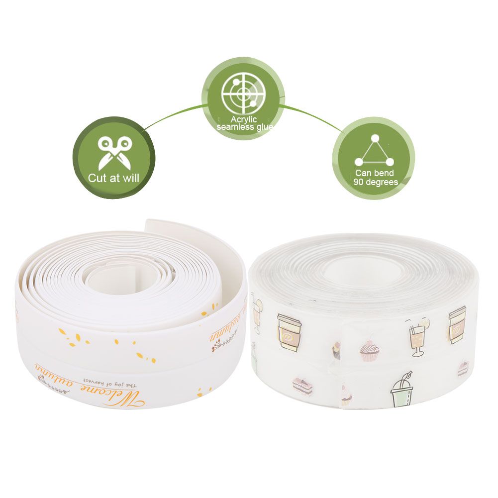 3.8cmx3.2m PVC Stylish Kitchen Bathroom Gaps Strip Waterproof MildewProof view 12