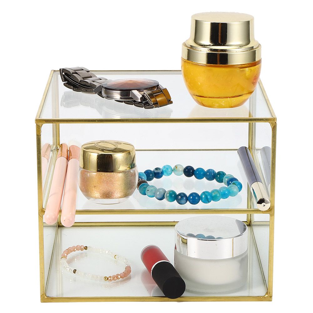 Multifunction Desktop Cosmetics Storage Box Stationery Organizer with 2 view 8