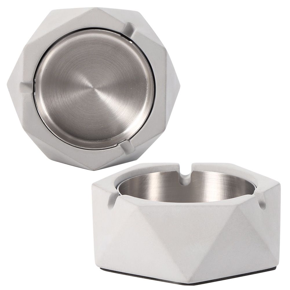 Nordic Style Geometric Cement Ashtray Cigarette Ashes Tray Holder for Home view 7