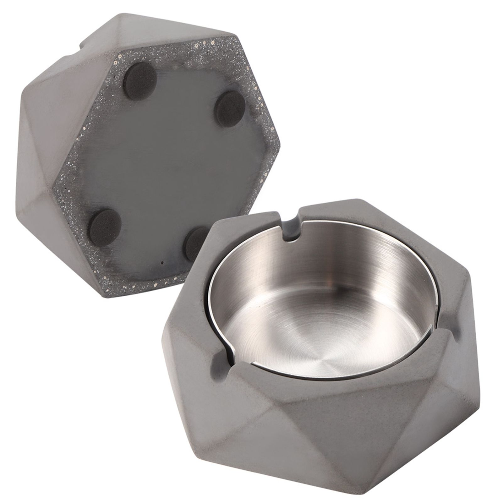 Nordic Style Geometric Cement Ashtray Cigarette Ashes Tray Holder for Home view 6