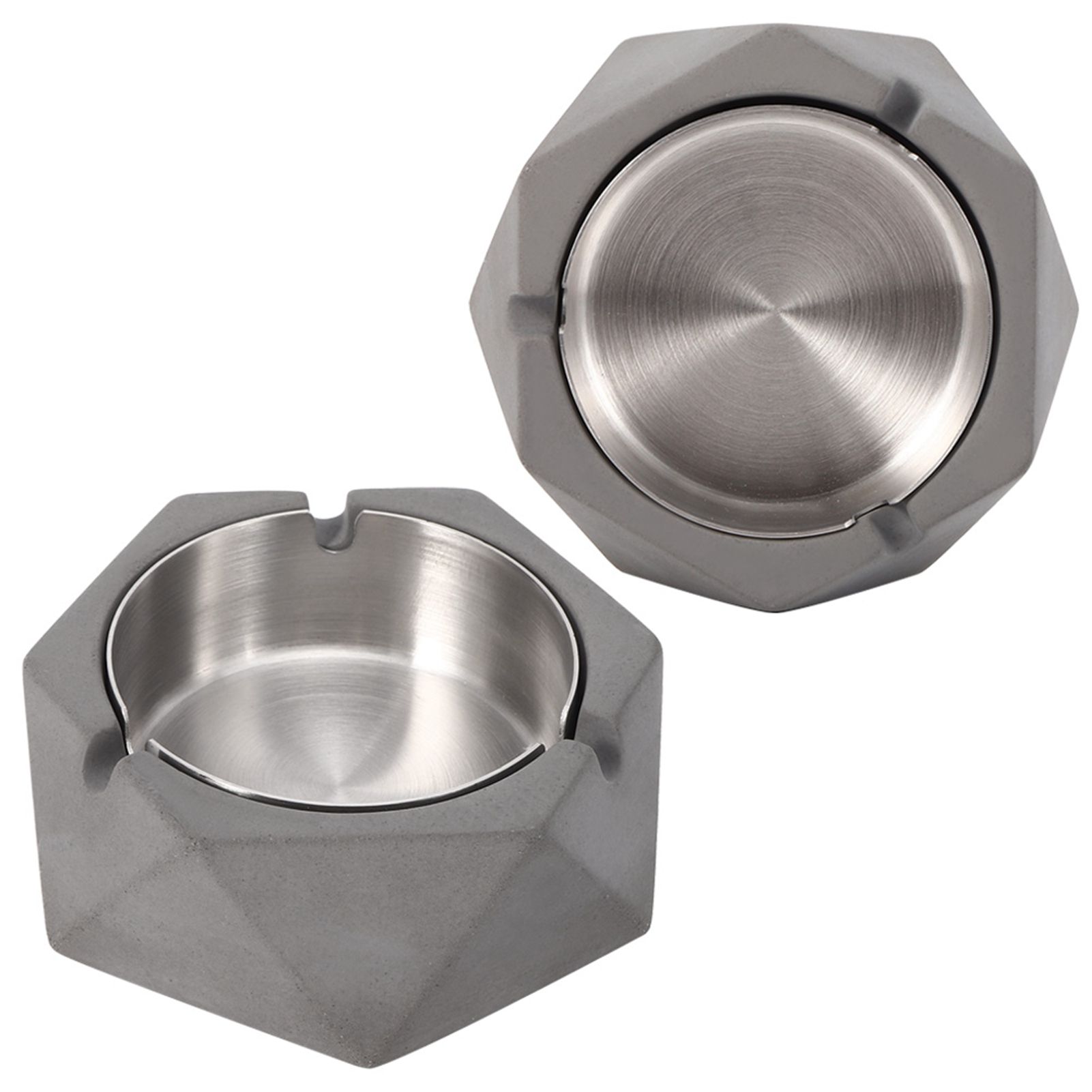 Nordic Style Geometric Cement Ashtray Cigarette Ashes Tray Holder for Home view 8