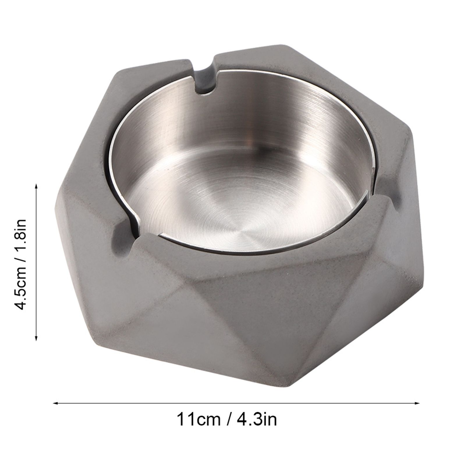 Nordic Style Geometric Cement Ashtray Cigarette Ashes Tray Holder for Home view 12