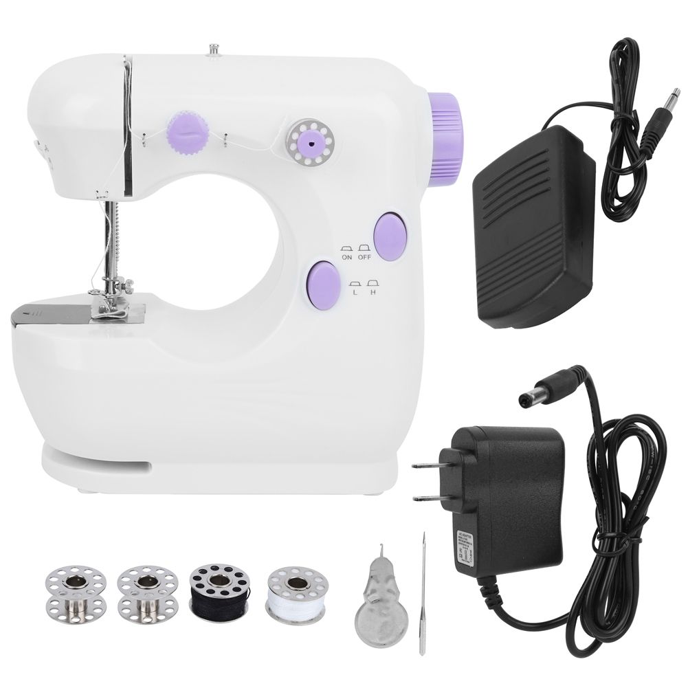 Household Mini Multifunction 2 Speed 2 Thread Electric Sewing Machine view 2