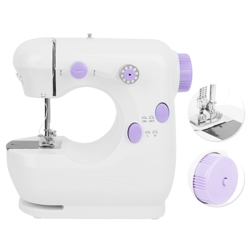 Household Mini Multifunction 2 Speed 2 Thread Electric Sewing Machine view 3