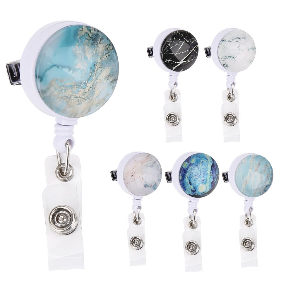 6Pcs Retractable Badge Holder Name Card Badge Reel Clip for Office Worker view 6