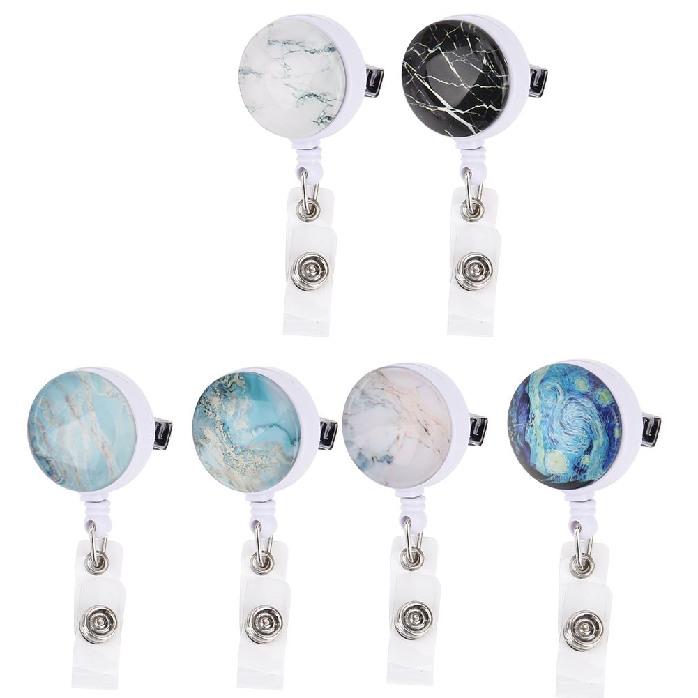 6Pcs Retractable Badge Holder Name Card Badge Reel Clip for Office Worker view 7