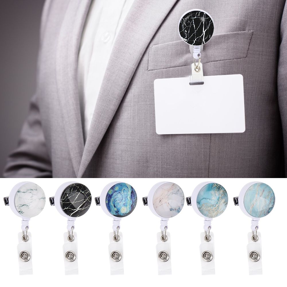 6Pcs Retractable Badge Holder Name Card Badge Reel Clip for Office Worker view 10