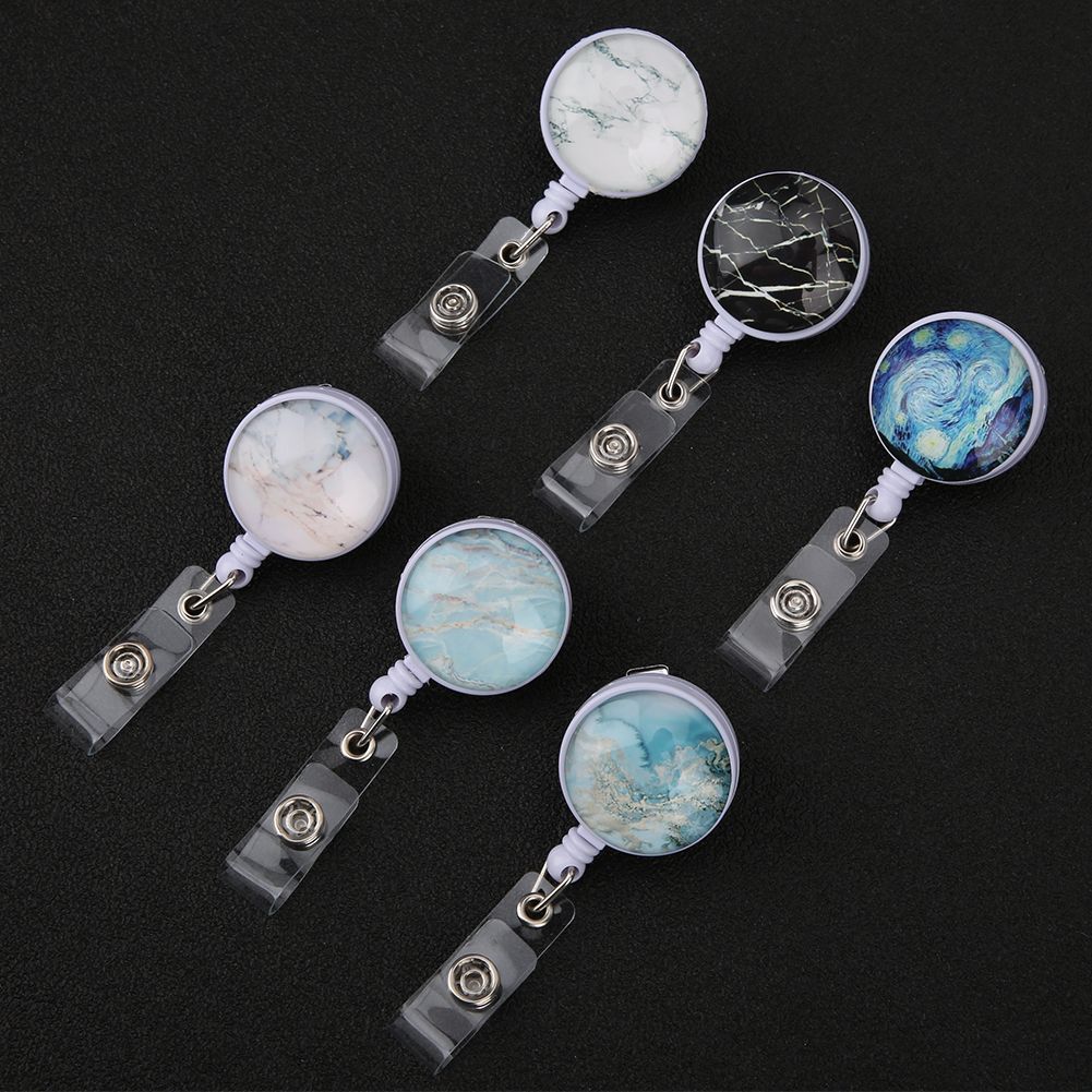 6Pcs Retractable Badge Holder Name Card Badge Reel Clip for Office Worker view 12