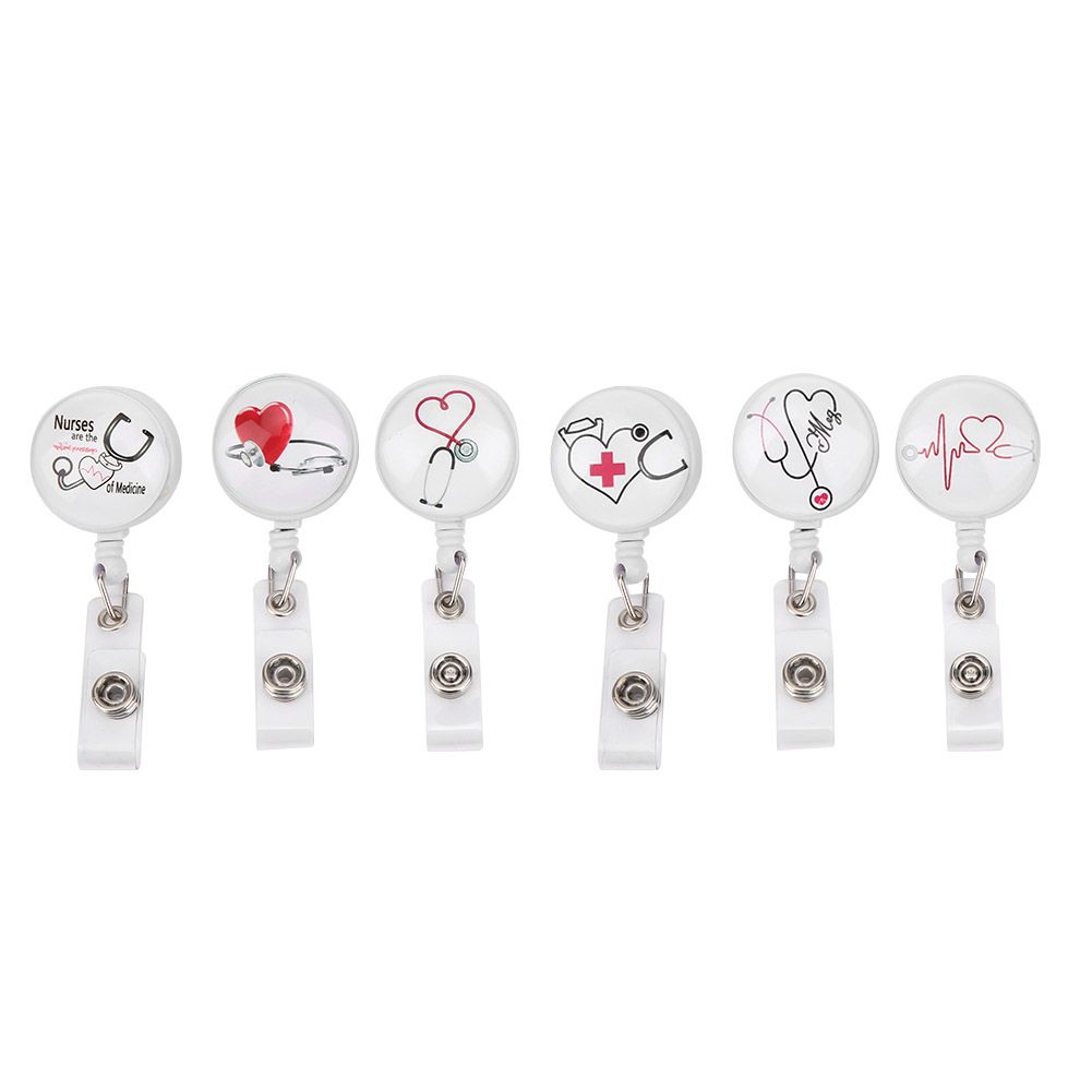 Retractable Badge Reel Clip Portable Nurse ID Name Card Badge Holders Accessory view 2