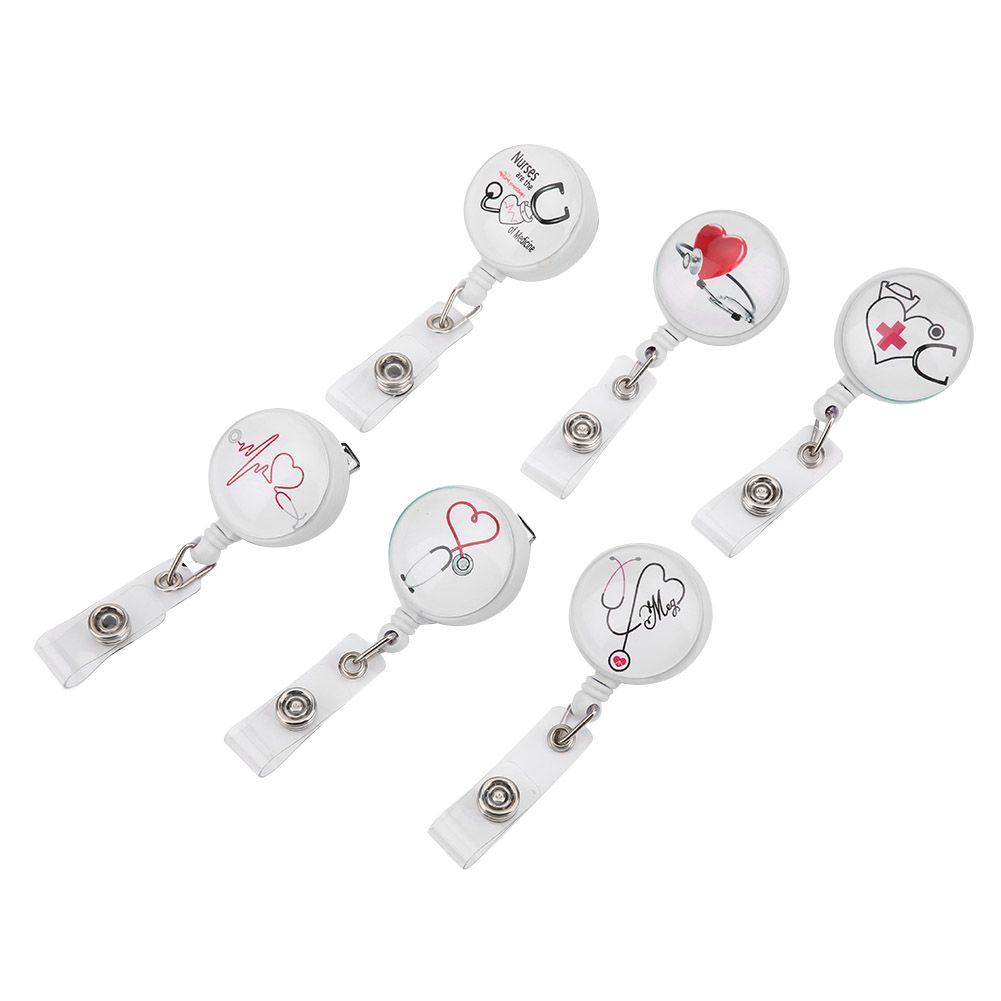 Retractable Badge Reel Clip Portable Nurse ID Name Card Badge Holders Accessory view 3