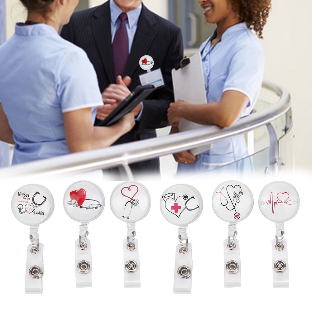 Retractable Badge Reel Clip Portable Nurse ID Name Card Badge Holders Accessory view 10