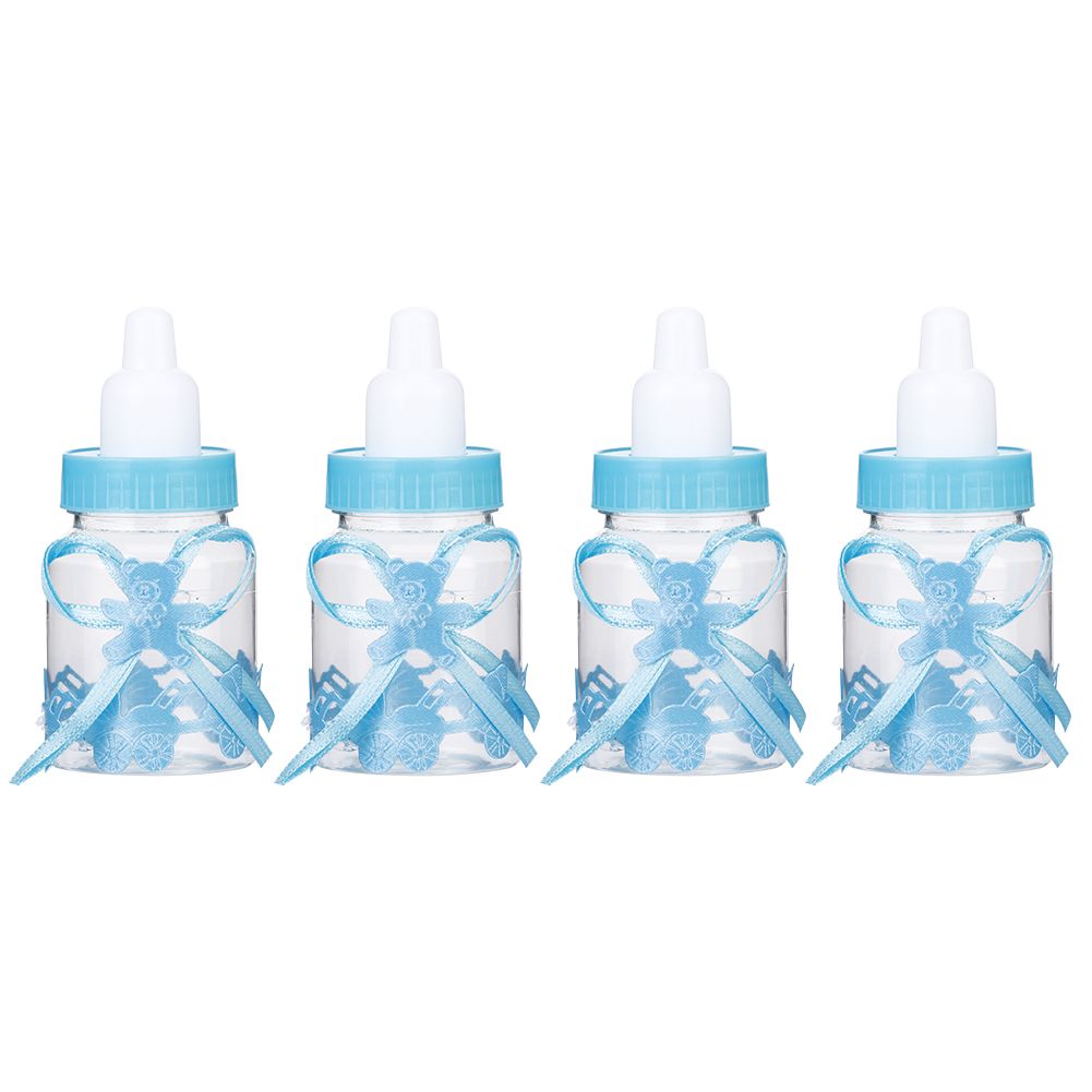 24pcs Lovely Plastic Milk Bottle Candy Box Fillable Bottle Baby Shower Favors