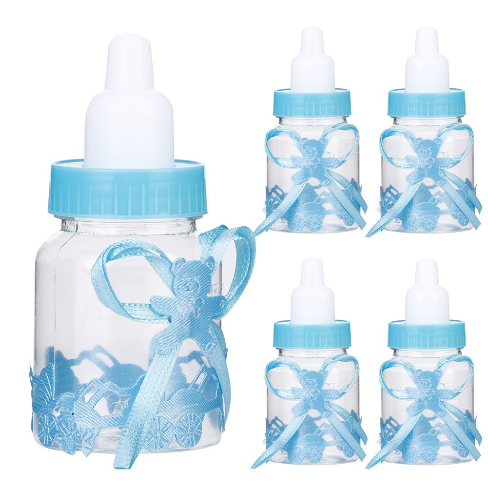 24pcs Lovely Plastic Milk Bottle Candy Box Fillable Bottle Baby Shower Favors view 5