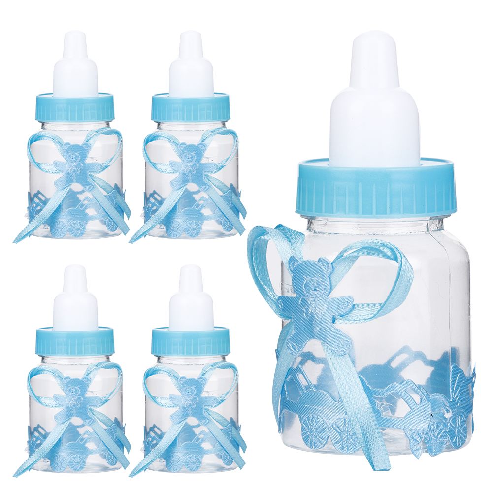 24pcs Lovely Plastic Milk Bottle Candy Box Fillable Bottle Baby Shower Favors view 6