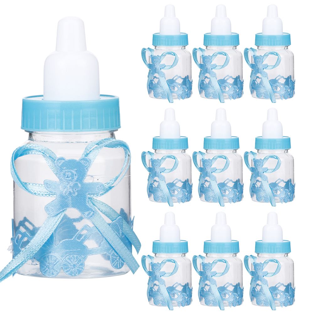 24pcs Lovely Plastic Milk Bottle Candy Box Fillable Bottle Baby Shower Favors view 7