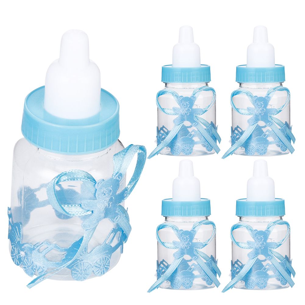 24pcs Lovely Plastic Milk Bottle Candy Box Fillable Bottle Baby Shower Favors view 8