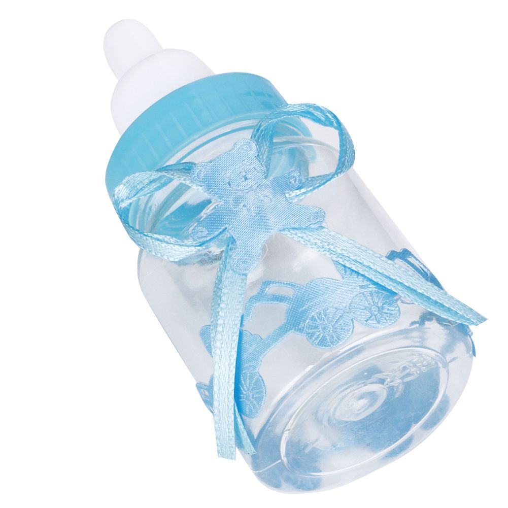 24pcs Lovely Plastic Milk Bottle Candy Box Fillable Bottle Baby Shower Favors view 12