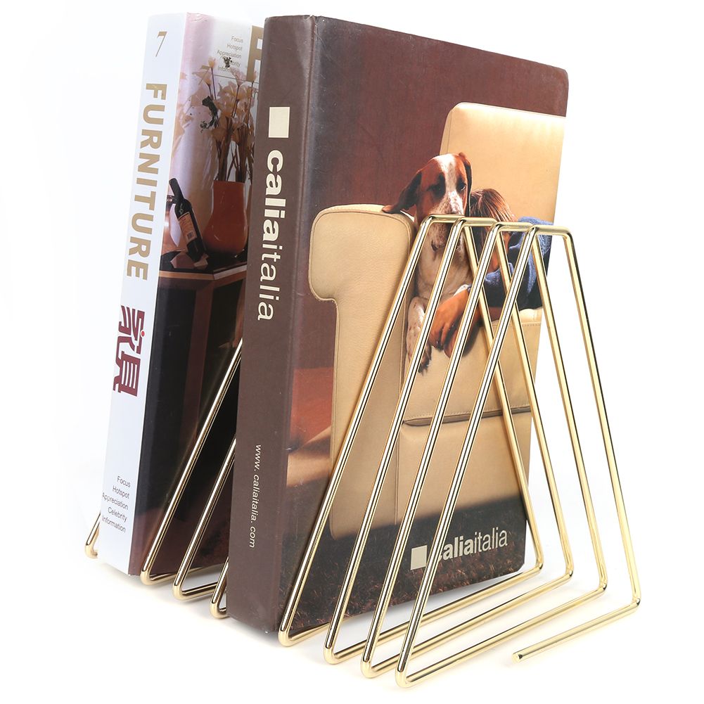 Innovative Desktop Flexible Folding Metal Bookend Book Stand Holder Organizer view 8