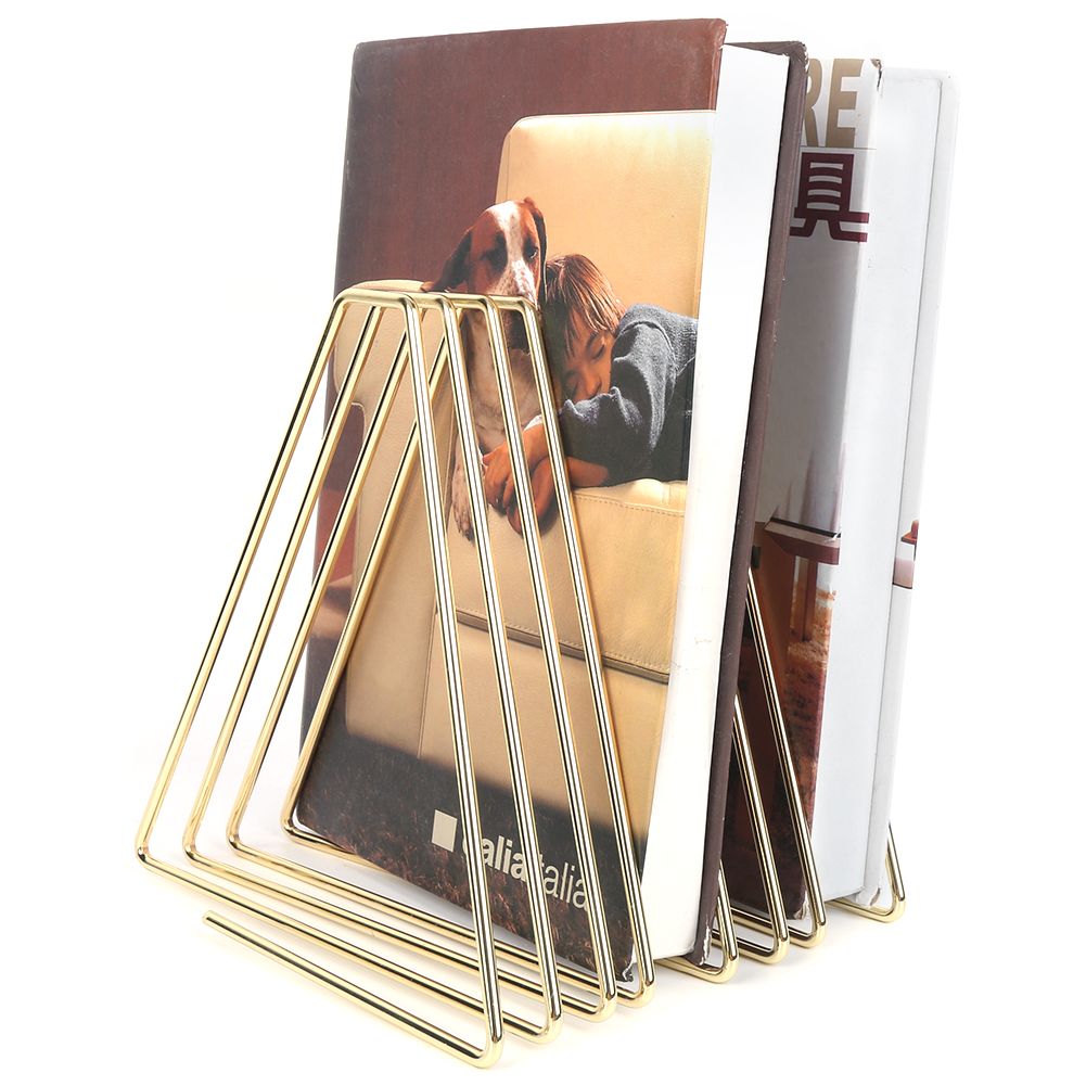 Innovative Desktop Flexible Folding Metal Bookend Book Stand Holder Organizer view 9