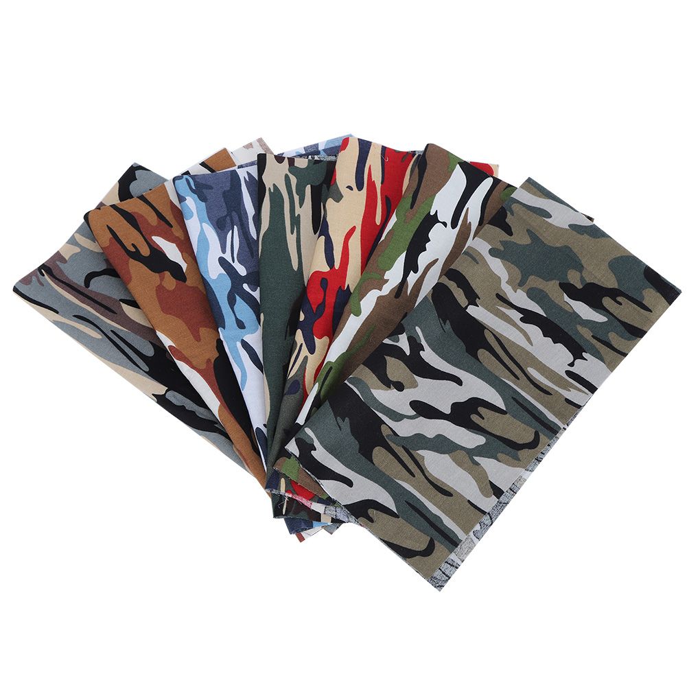 7Pcs 48x48cm Camouflage Print Fabric Cotton Cloth for DIY Craft Sewing