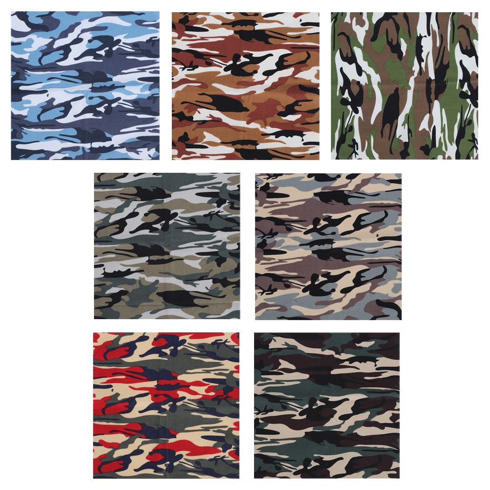 7Pcs 48x48cm Camouflage Print Fabric Cotton Cloth for DIY Craft Sewing view 2
