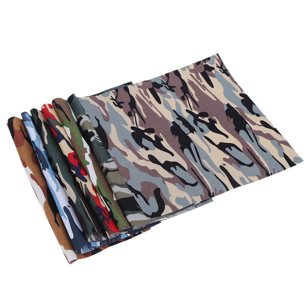 7Pcs 48x48cm Camouflage Print Fabric Cotton Cloth for DIY Craft Sewing view 4