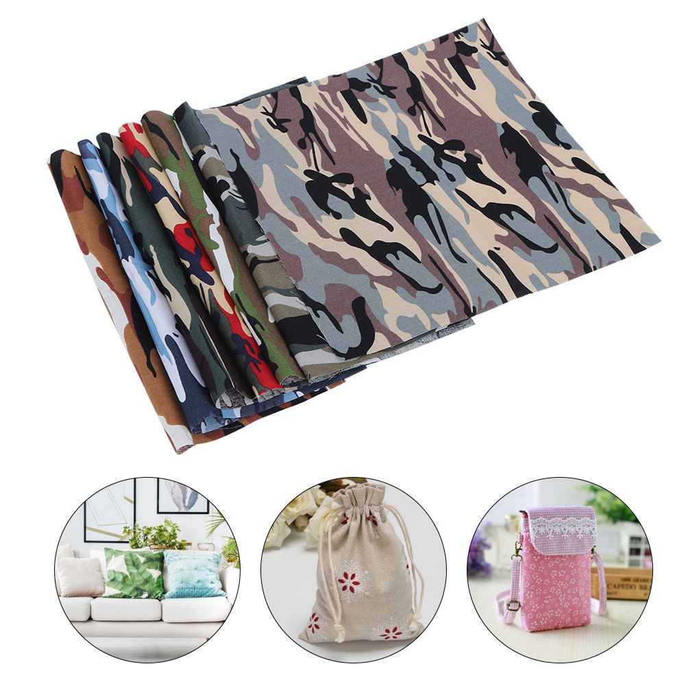 7Pcs 48x48cm Camouflage Print Fabric Cotton Cloth for DIY Craft Sewing view 9