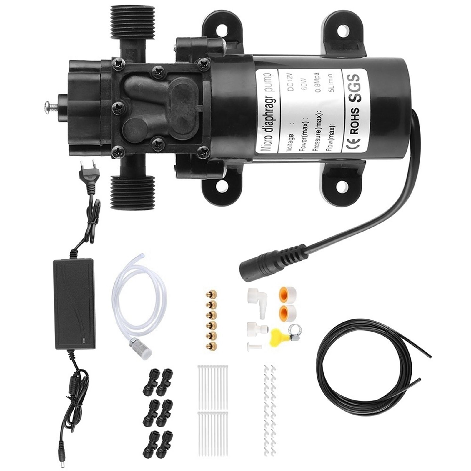 6‑Nozzle 6m Electric Low Pressure Misting Cooling System for Outdoor Garden