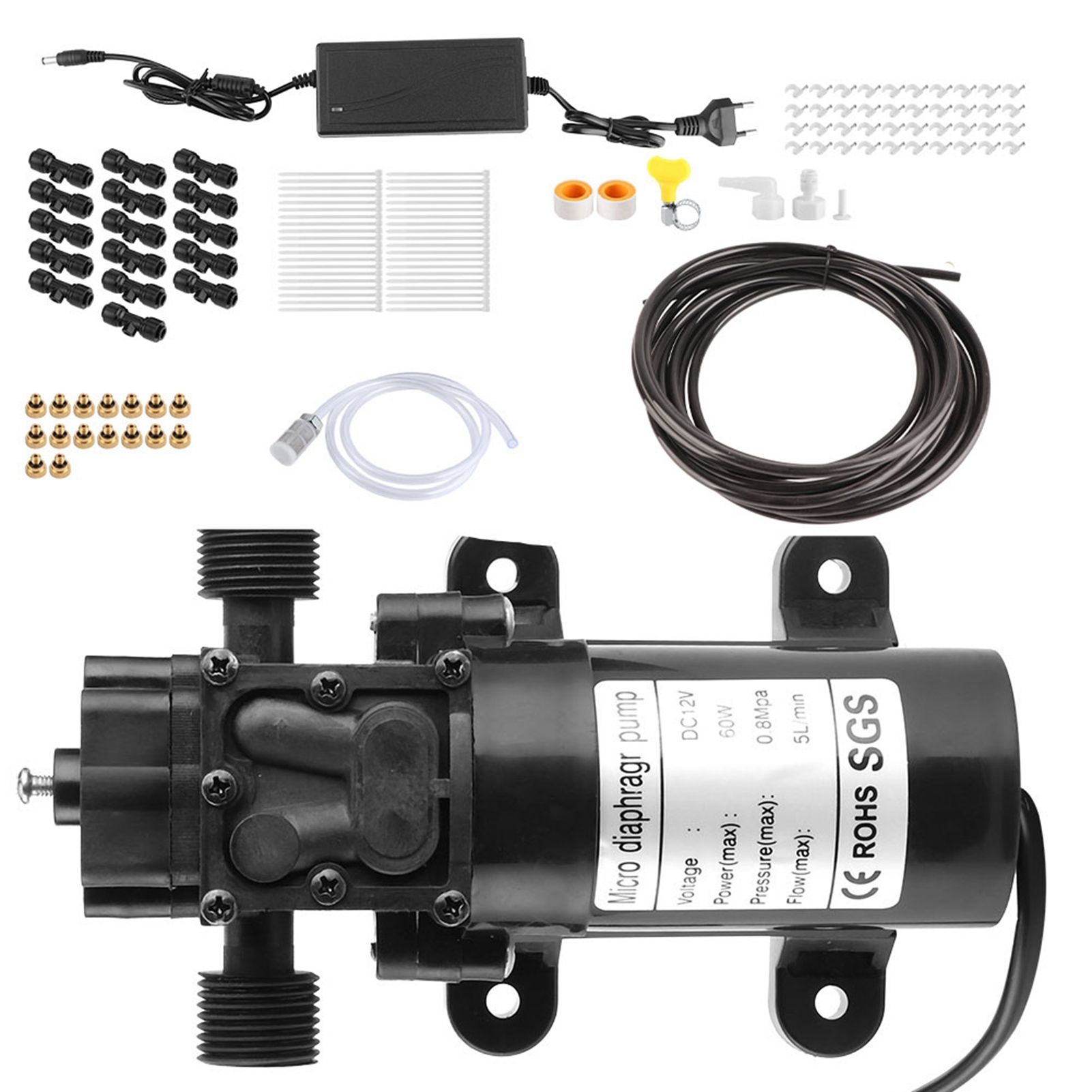 16‑Nozzle 12m Household Electric Low Pressure Spraying Cooling System for view 8