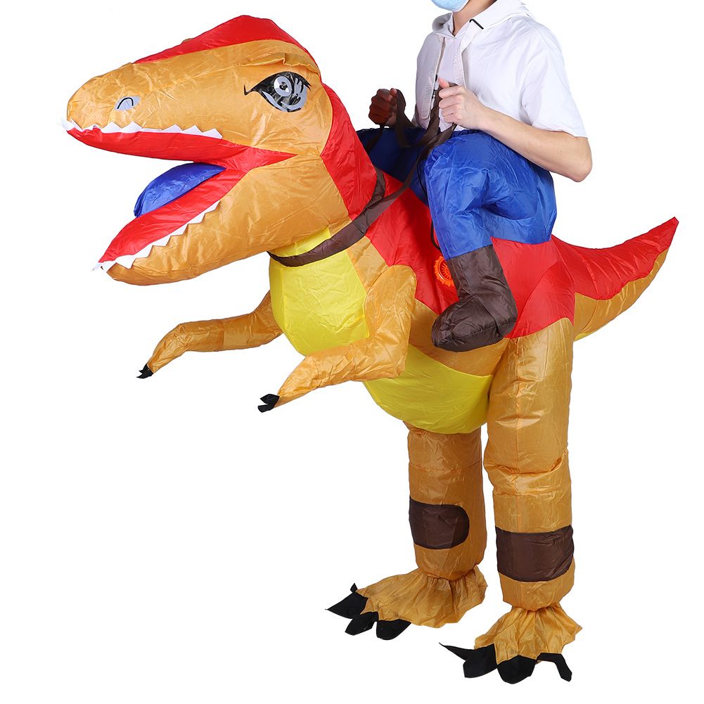 Dinosaur Inflatable Halloween Costume for Adults Kid with Air Blower Festivals view 4