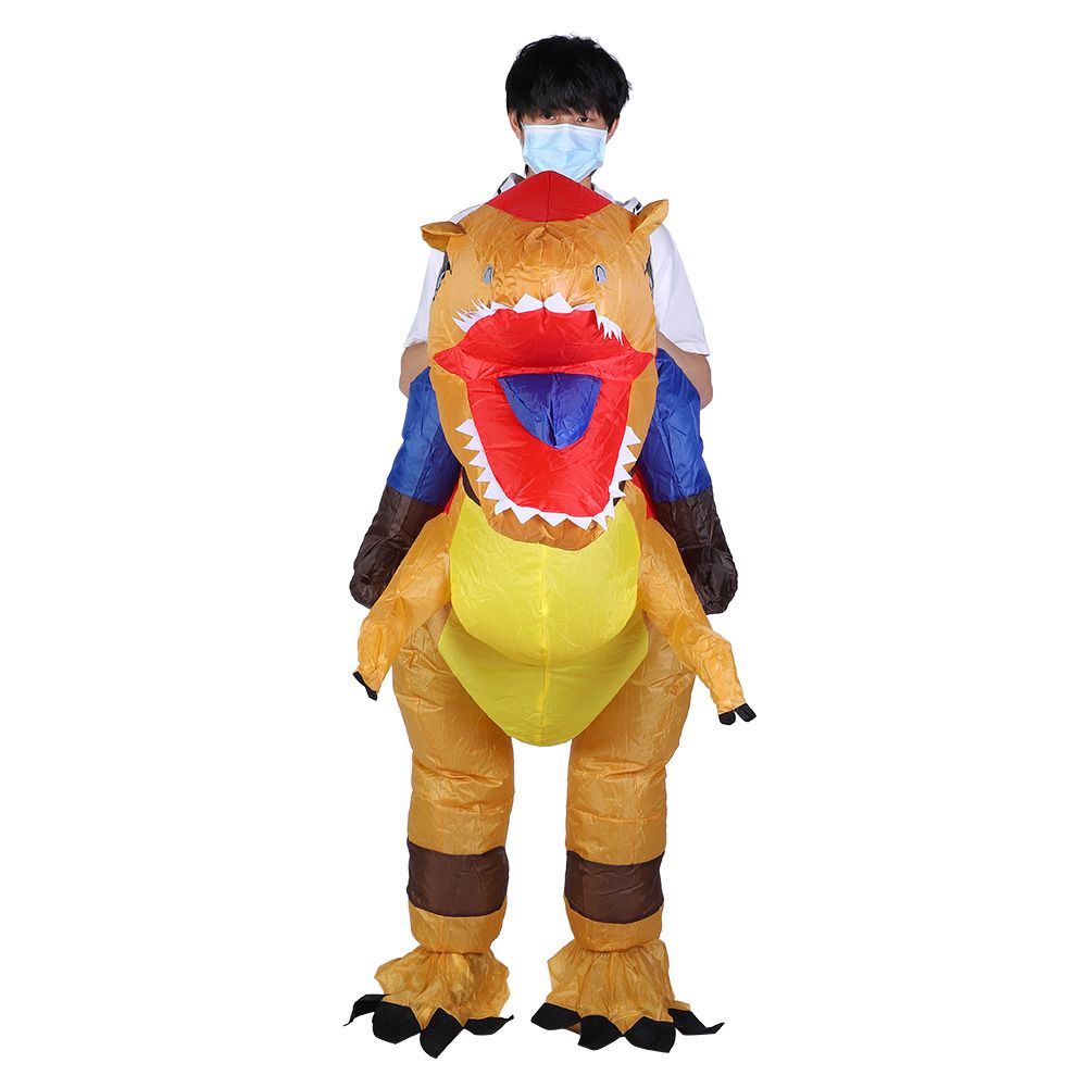 Dinosaur Inflatable Halloween Costume for Adults Kid with Air Blower Festivals view 5