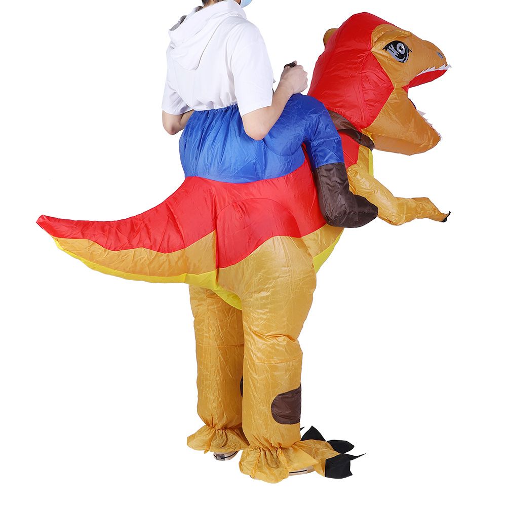 Dinosaur Inflatable Halloween Costume for Adults Kid with Air Blower Festivals view 6