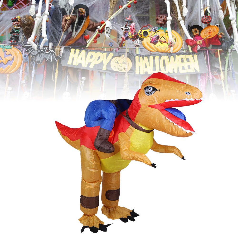 Dinosaur Inflatable Halloween Costume for Adults Kid with Air Blower Festivals view 9