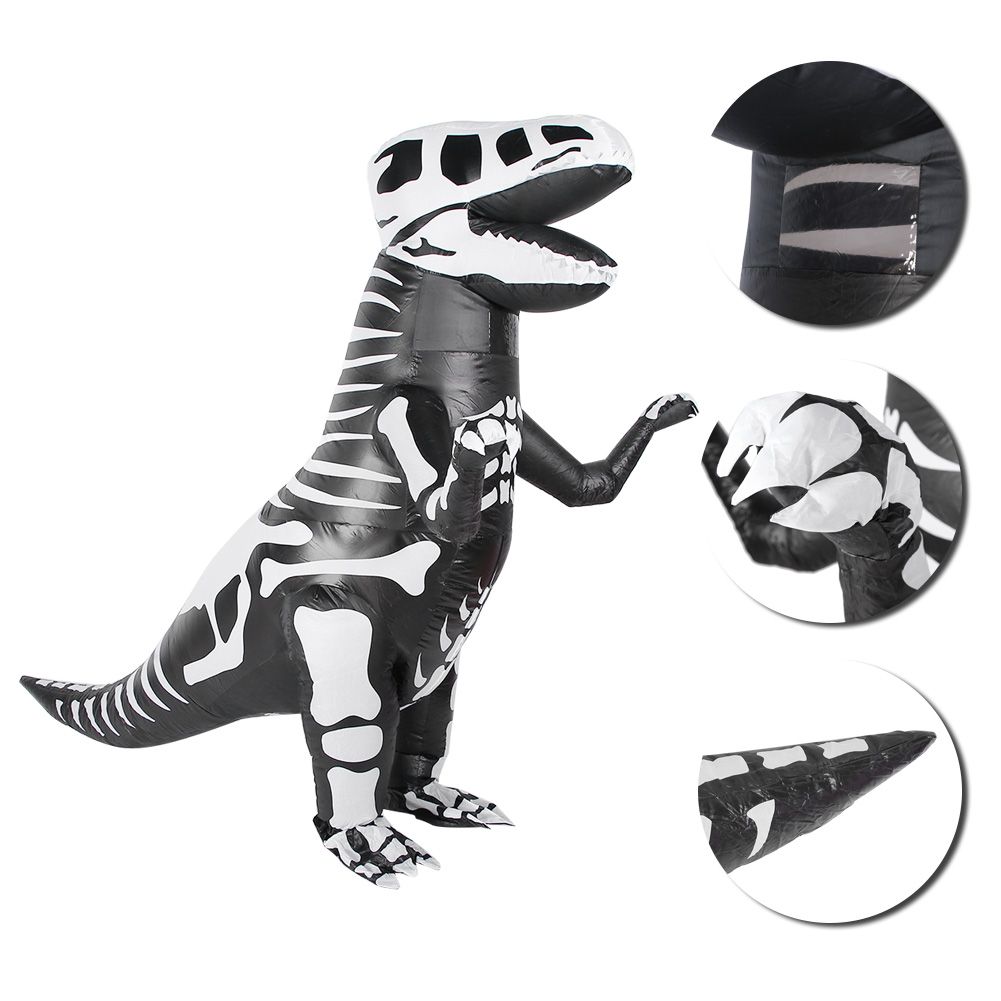 Adults Kid Dinosaur Inflatable Costume for Halloween Festivals Party Bars view 7
