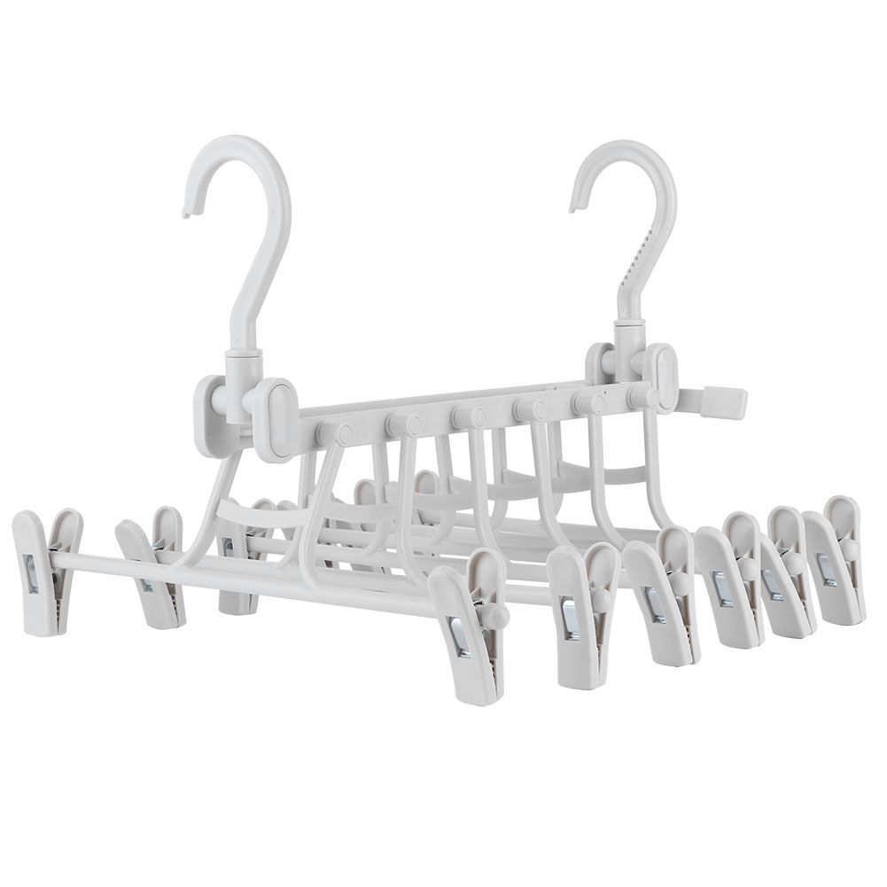Portable Folding Hanger Clothes Drying Rack Organizer for Household Clothes view 2