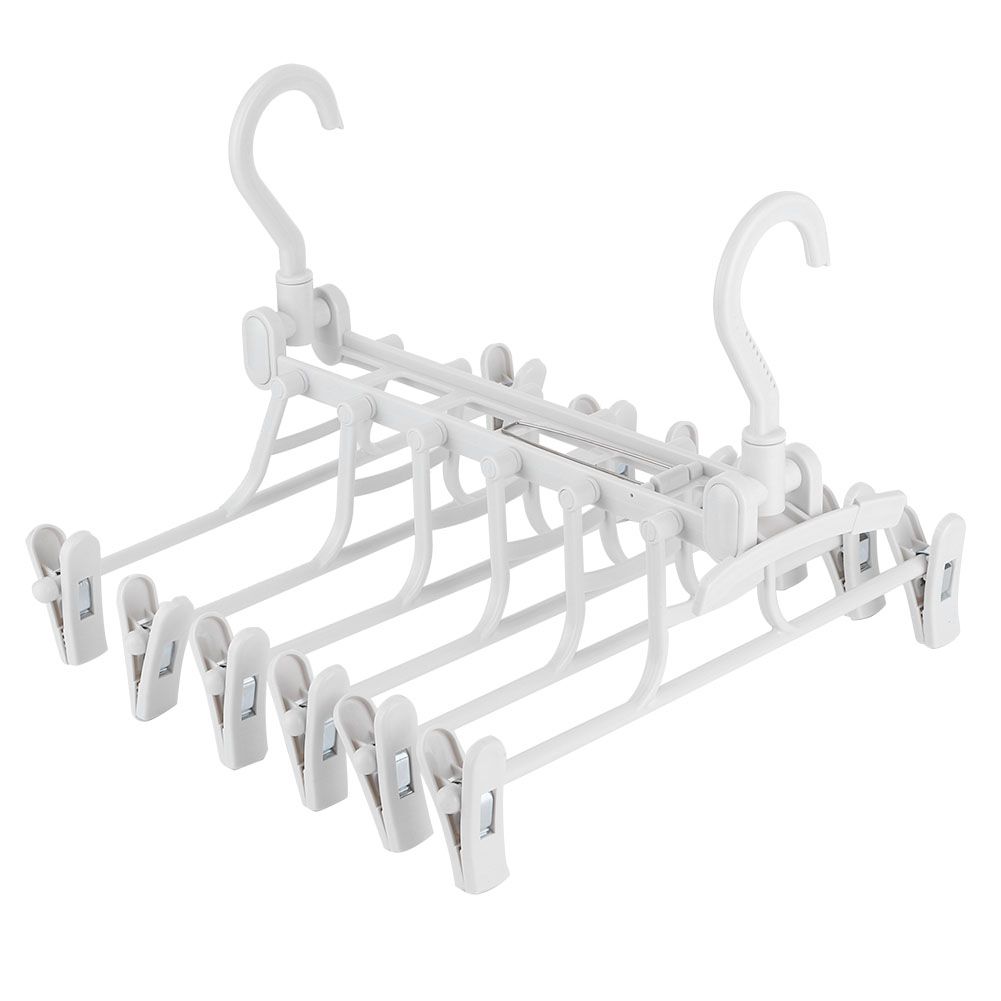 Portable Folding Hanger Clothes Drying Rack Organizer for Household Clothes view 3
