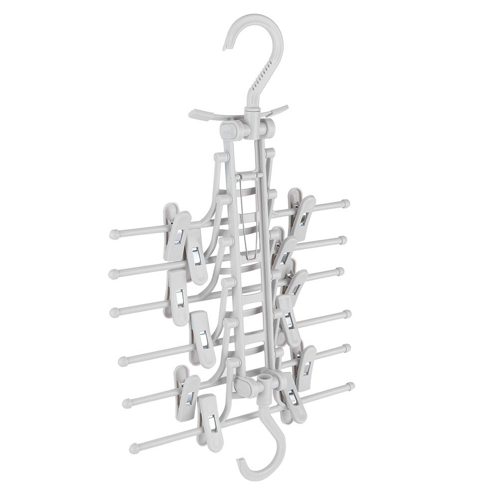 Portable Folding Hanger Clothes Drying Rack Organizer for Household Clothes view 7