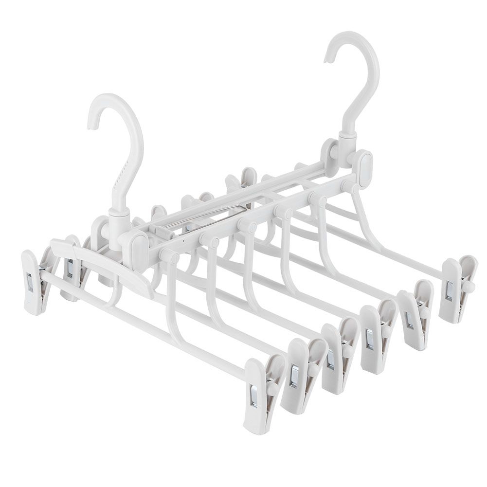 Portable Folding Hanger Clothes Drying Rack Organizer for Household Clothes view 8