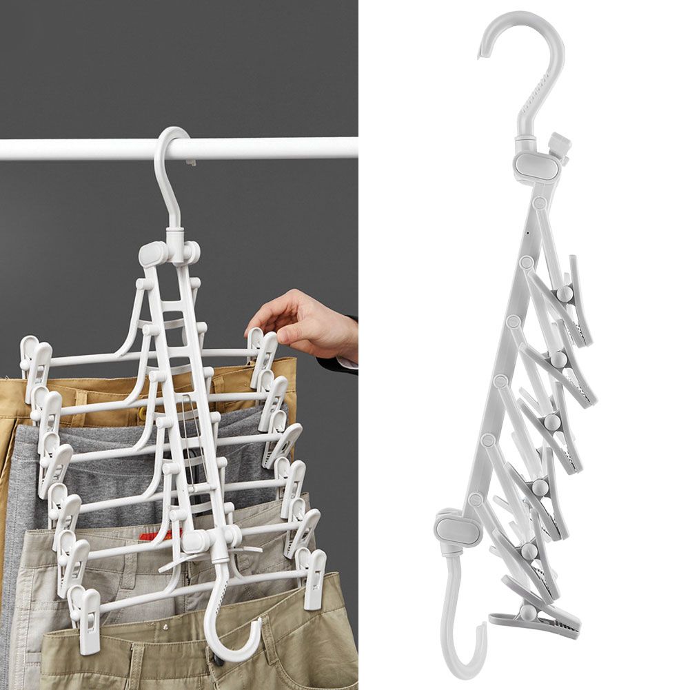 Portable Folding Hanger Clothes Drying Rack Organizer for Household Clothes view 9
