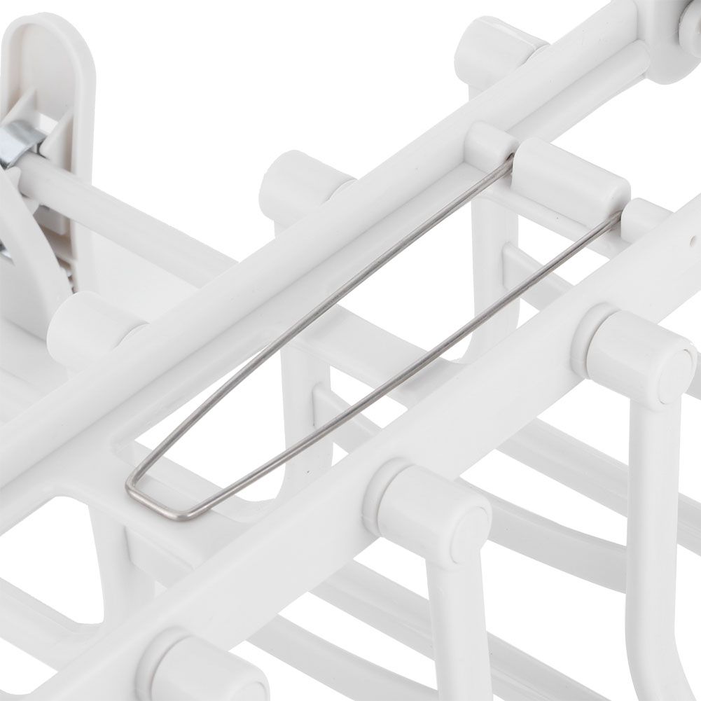 Portable Folding Hanger Clothes Drying Rack Organizer for Household Clothes view 11