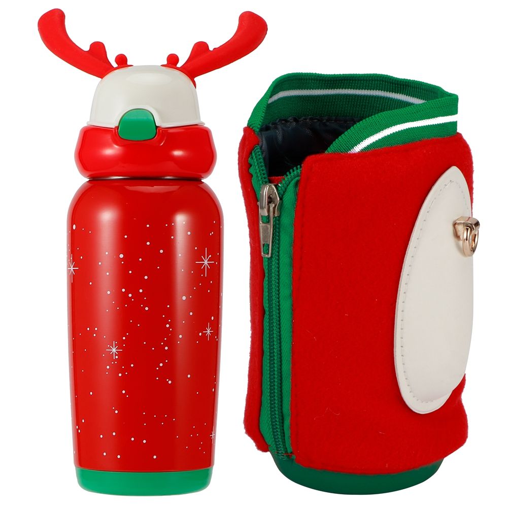 Portable Cute Stainless Steel Thermal Insulation Water Bottle with Straw for