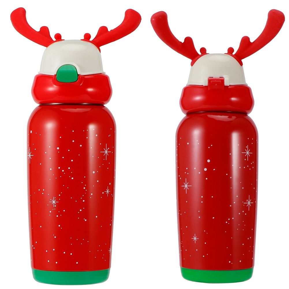 Portable Cute Stainless Steel Thermal Insulation Water Bottle with Straw for view 3