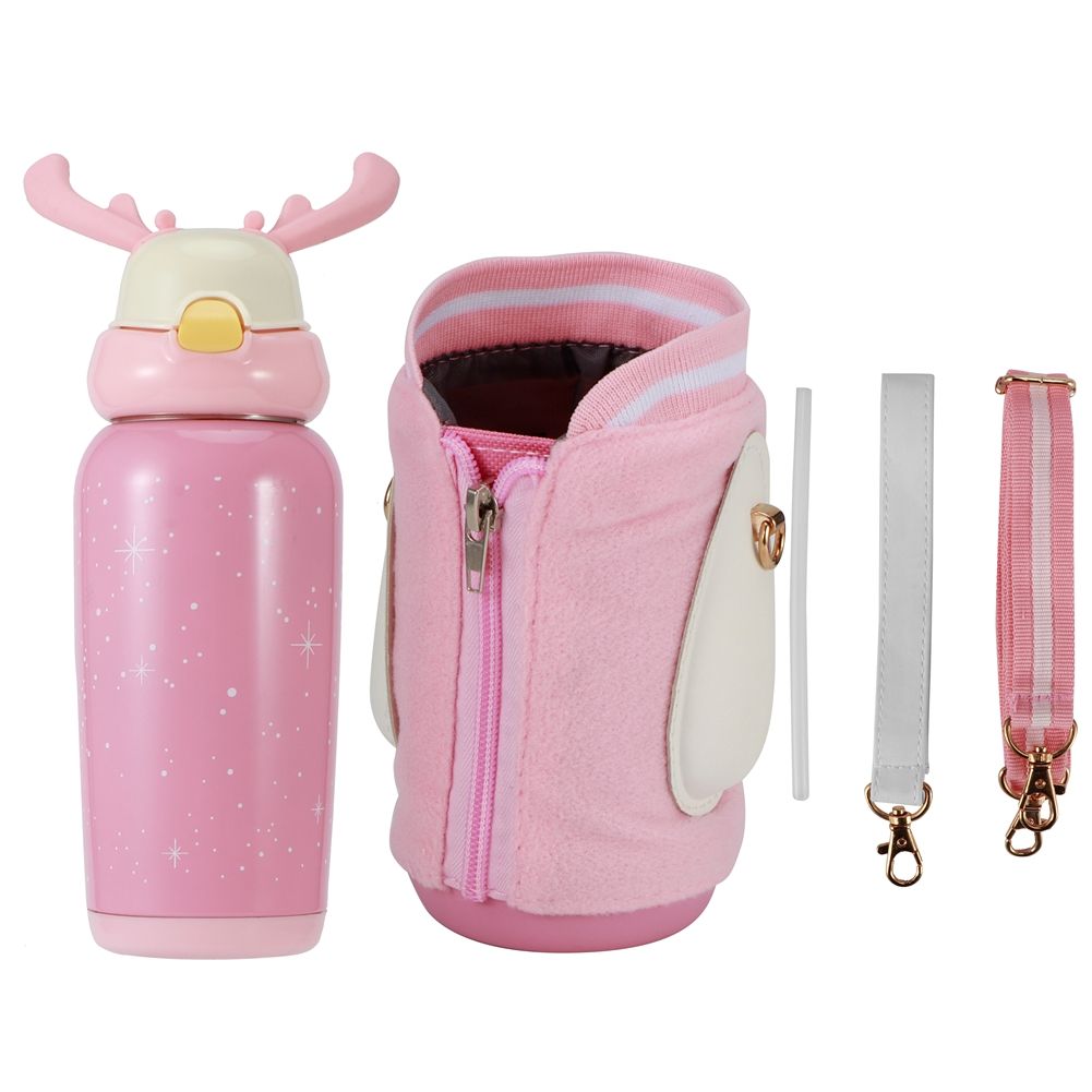 Portable Cute Stainless Steel Thermal Insulation Water Bottle with Straw for view 2