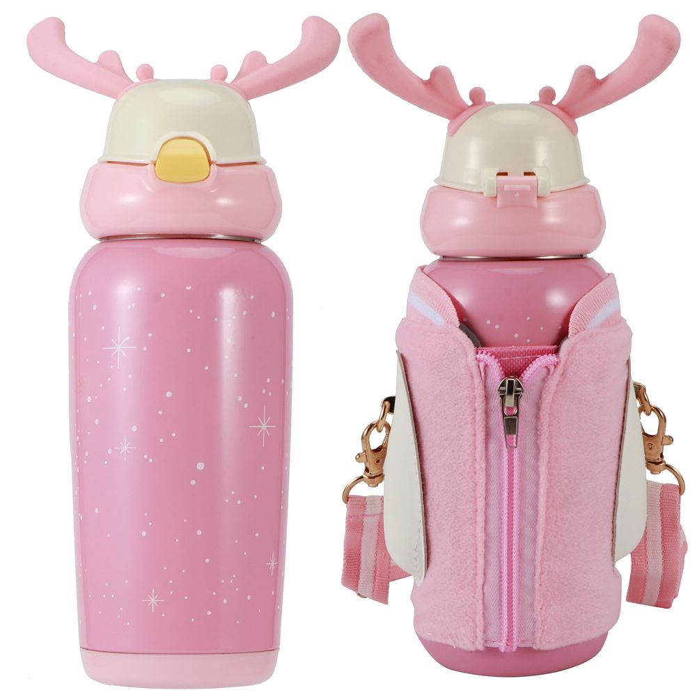 Portable Cute Stainless Steel Thermal Insulation Water Bottle with Straw for view 5