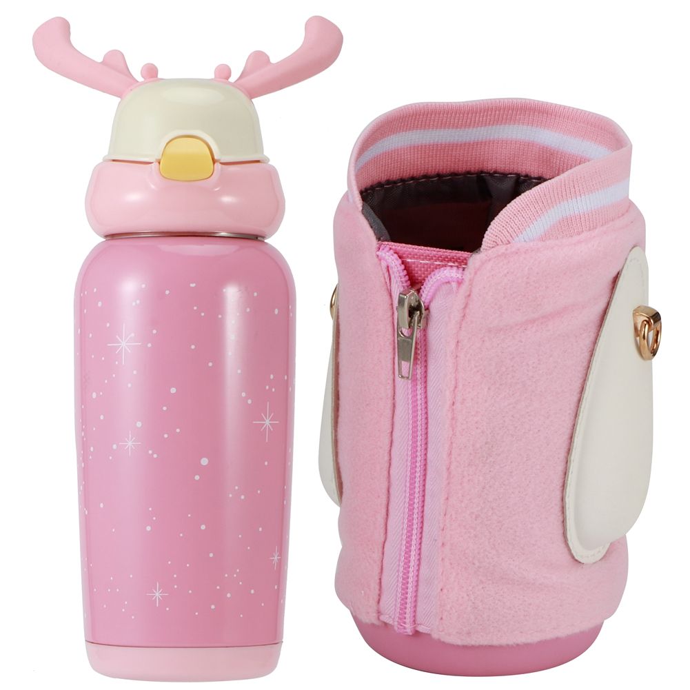 Portable Cute Stainless Steel Thermal Insulation Water Bottle with Straw for view 7