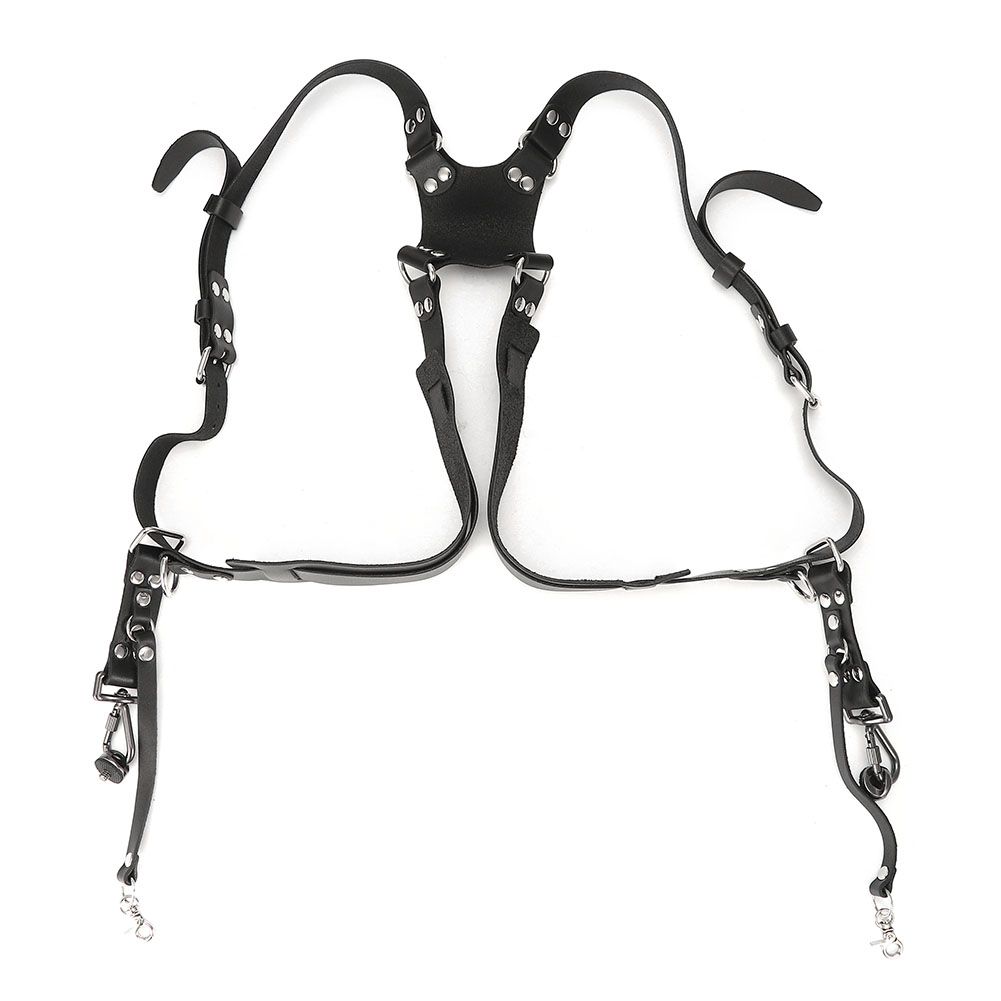 Camera Strap Leather Double Shoulder Harness Strap Photography Accessories for view 2