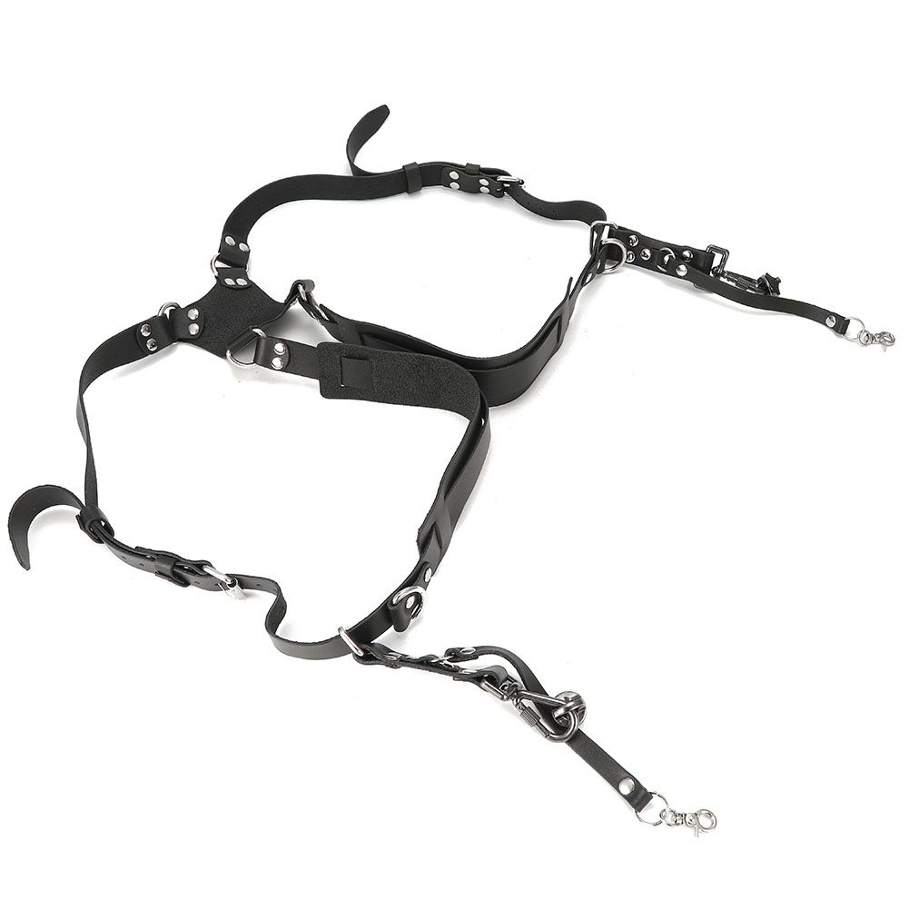 Camera Strap Leather Double Shoulder Harness Strap Photography Accessories for view 3